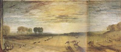 Joseph Mallord William Turner Petworth Park.Tillington Church in the distance.Ca (mk31) Germany oil painting art